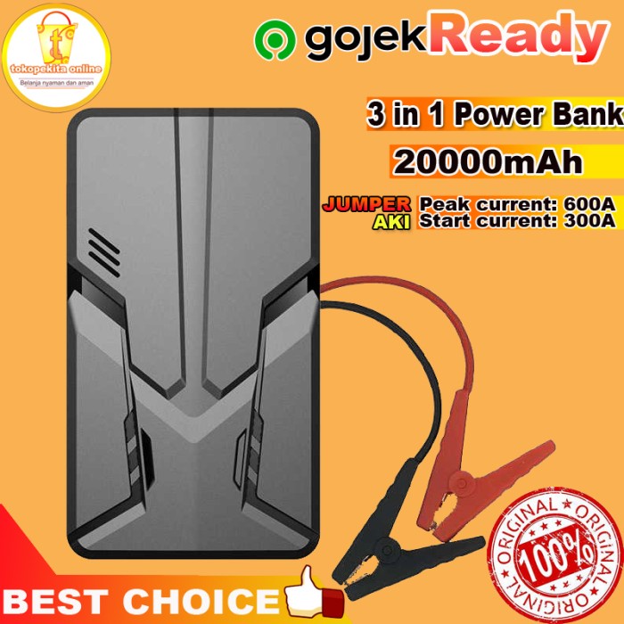 JUMPER AKI MOBIL PORTABLE POWER BANK 20000MAH SENTER FOR ANDROID APPLE