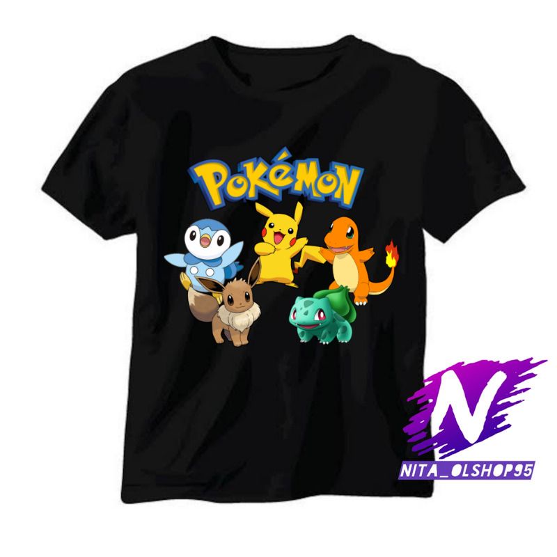 baju anak kaos anak pokemon lucu