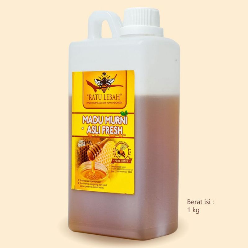 

Madu Murni Asli Fresh 1 kg Madu Mentah Raw Honey Madu Nekhtar Langsung dari Peternakan Uji Lab
