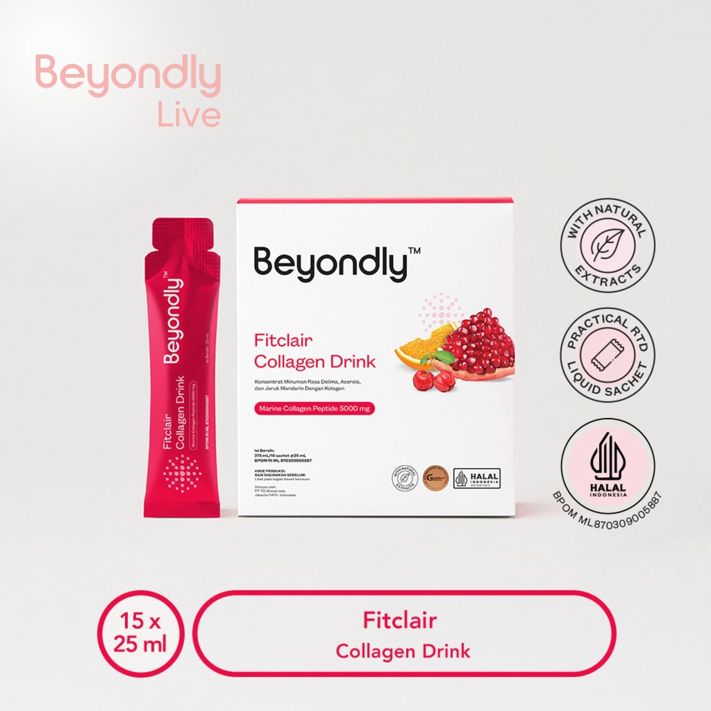 Beyondly Fitclair Collagen Drink 25 ml (Isi 15 pcs)