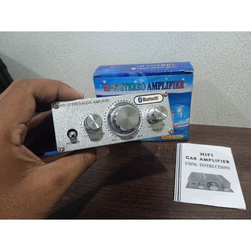 amplifier sudah bluetooth 12 volt + adaptor
