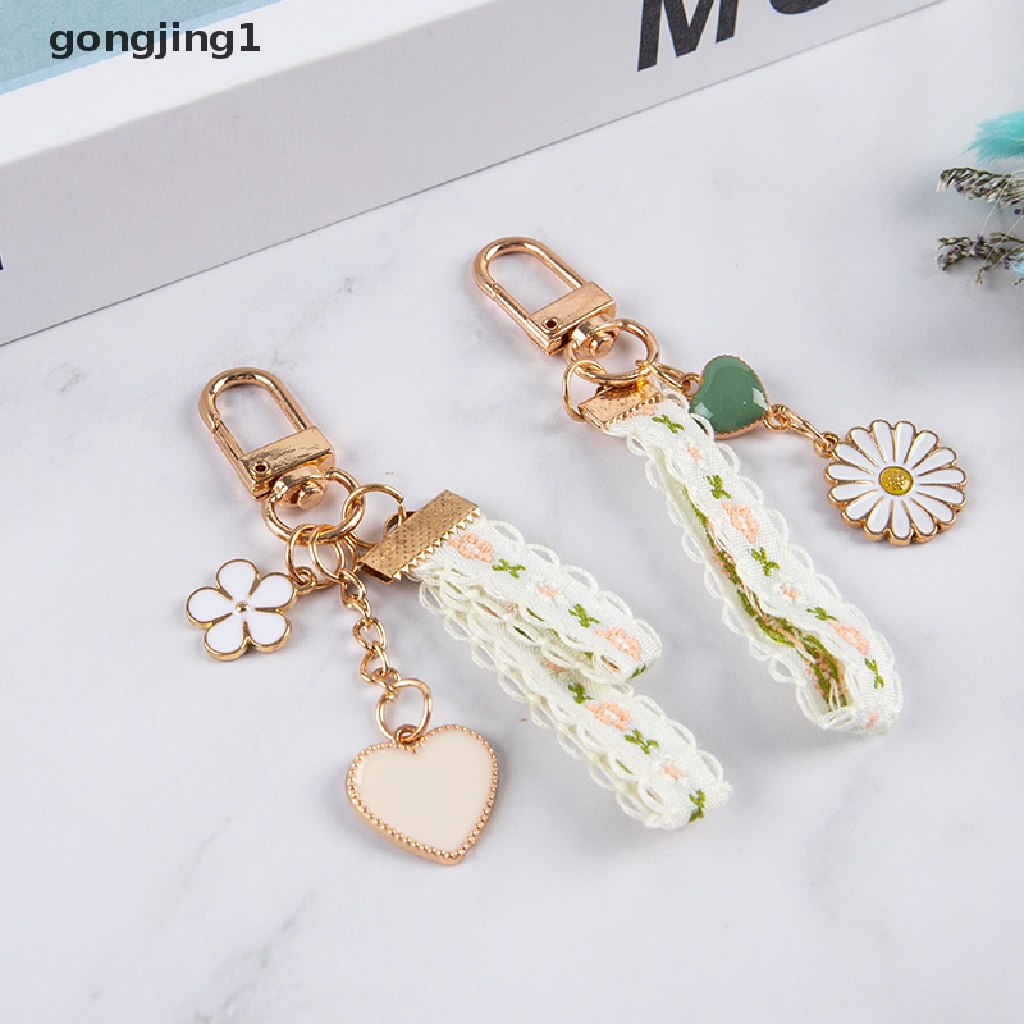 Ggg Korea Bunga Gantungan Kunci Lanyard Pita Daisy Liontin Gantungan Kunci Keyring Tas Ch ID