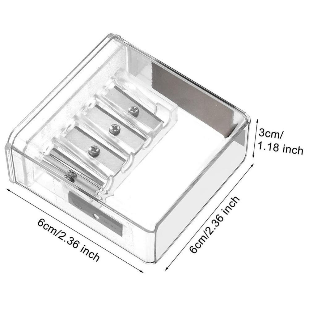 Lanfy Pengasah Pensil Portable Gambar Transparan Siswa Sekolah Sketsa Manual Sharpener