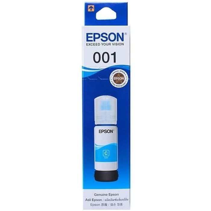 TINTA EPSON 001 CYAN T001 BIRU ORIGINAL RESMI FOR L4150 L4160 L6170