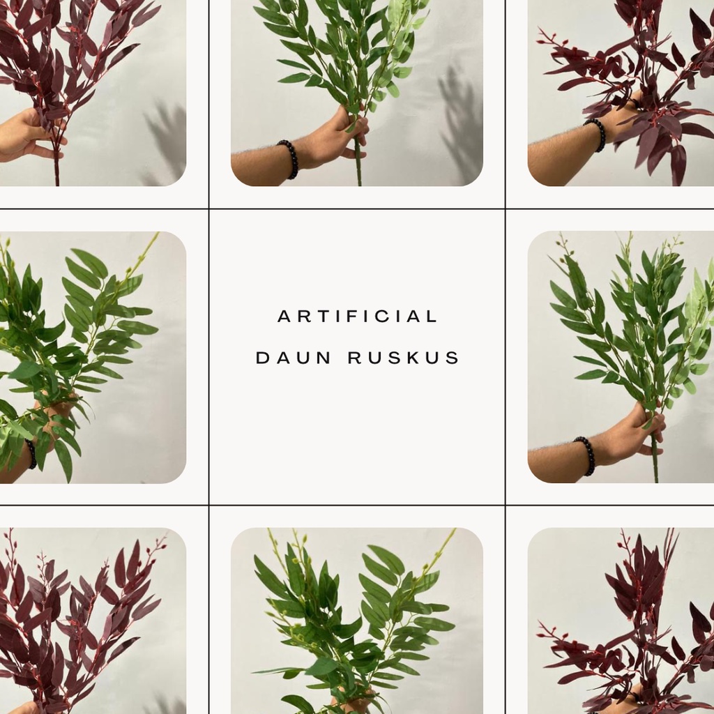 Bunga Artificial - Daun Ruskus Artificial