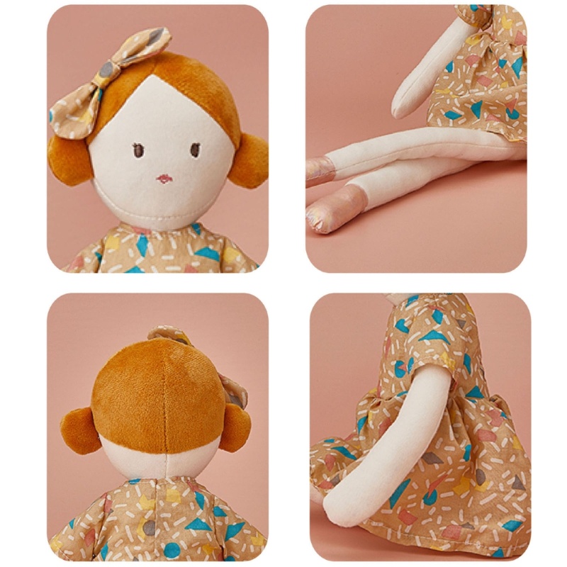 Mary Stuffed Plush Girl Lembut Cuddly Mainan Dengan Gaun Bunga Lengan Floppy Dan Kaki Boneka Lucu Untuk Anak Laki-Laki Perempuan Hadiah Natal