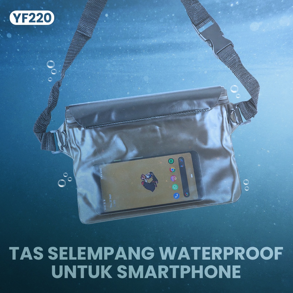 Tas Selempang/Cover/Case Anti Air for Swim Berenang Waterproof Shoulder Under Water Smartphone Bag - YF220 ABS175-100
