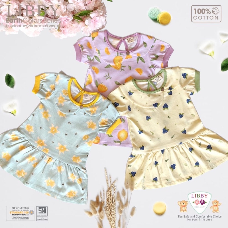 LIBBY ANNA DRESS dan LILY DRESS / dress cotton anak perempuan dlusia 6bulan - 6tahun