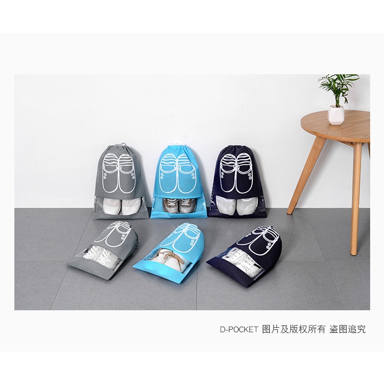 GO! PC1009 Tas Serut Shoes Bag Penyimpanan Sepatu dan Sendal Kantong Tali Serut Serbaguna Murah Organizer rumah