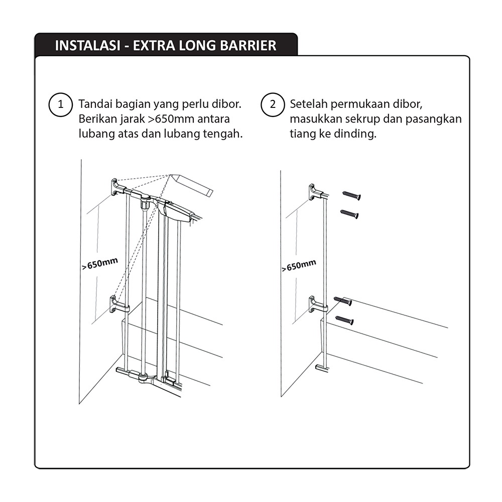 SKIDA Baby Safe XY017 WALL KIT untuk Playpen / Extra Long Barrier XY017