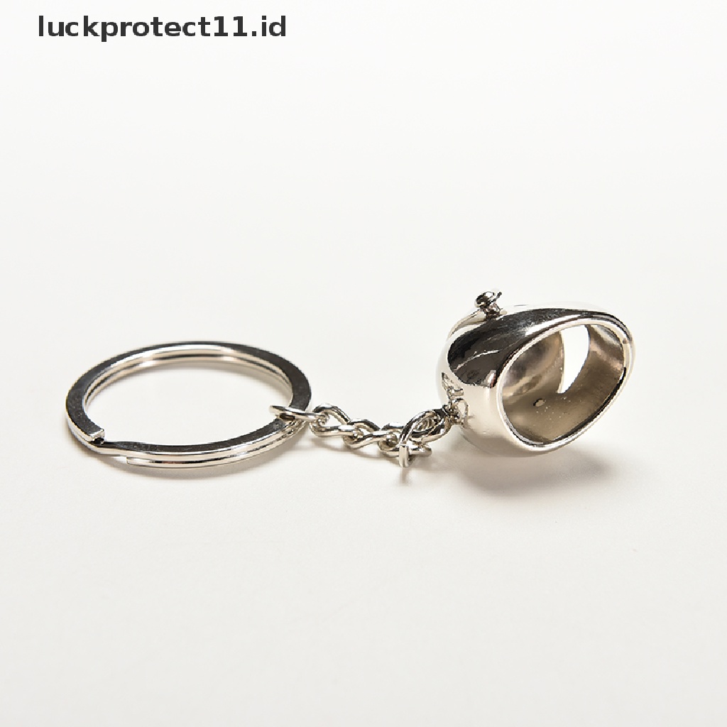 /Fashion Hot// Fashion// Gantungan Kunci Helm Sepeda Motor Kreatif Ring Gantungan Kunci Keyring Key Fob.