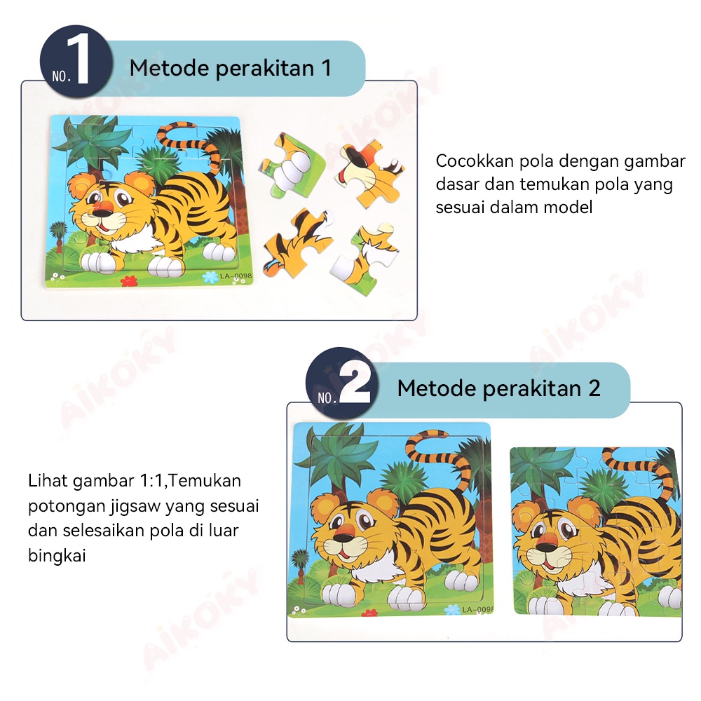Aikoky Puzzle hewan mainan edukasi anak menarik