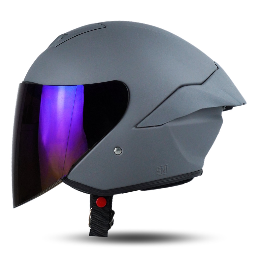 HELM JITSU JS1 KACA IRIDIUM - HELM JITSU HALF FACE