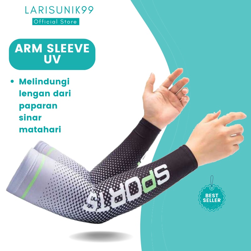 Dekker Lengan Sport Manset Lengan Arm Sleeve Aksesoris Pelindung Olahraga Dekker Sepeda Arm Sleeve UV Protection Deker Sport Motor Anti Panas Sinar Matahari Lengan Panjang Import Premium Terbaru Original