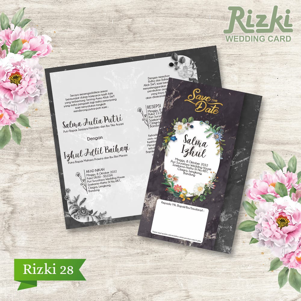 Rizki 28 | Blangko Undangan Pernikahan | Blanko Undangan