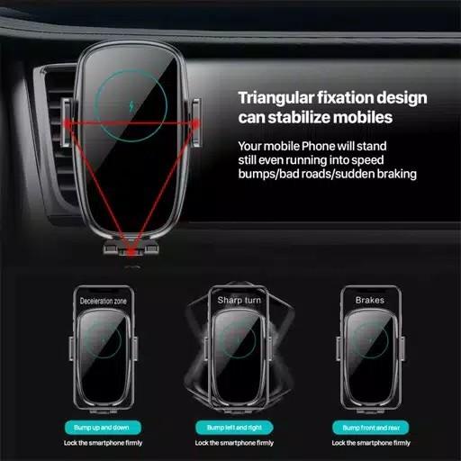 KIIP X5 CAR HOLDER Fast Wireless Charger 15W - Car Holder Stand Sensor