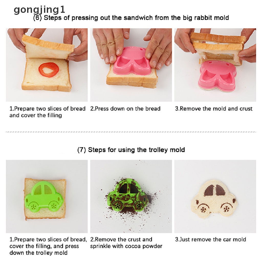 Ggg Teddy Bear Cetakan Sandwich Cetakan Bento Lunch Sandwich Bread Mold Pemotong Roti Sandwich Shapers Maker Untuk Anak ID