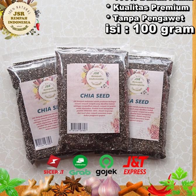 

[KODE PRODUK DJIR86479] CHIA SEED MEXICO ORGANIC ASLI ISI 100 GRAM KUALITAS PREMIUM JSR REMPAH