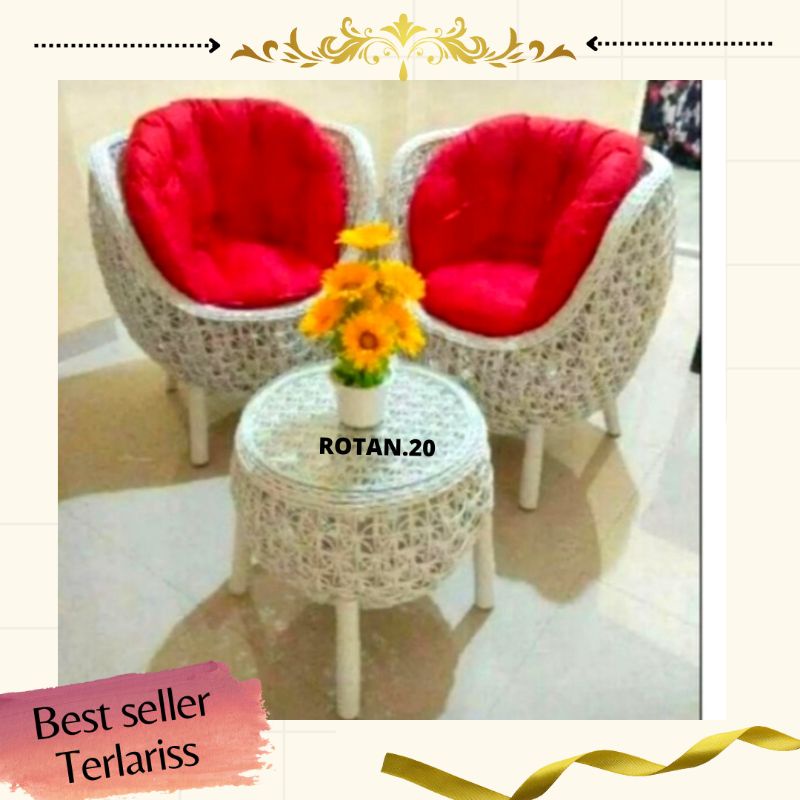 Kursi Teras Berkele Rotan Sintetis Kursi Santai Untuk Didepan Rumah