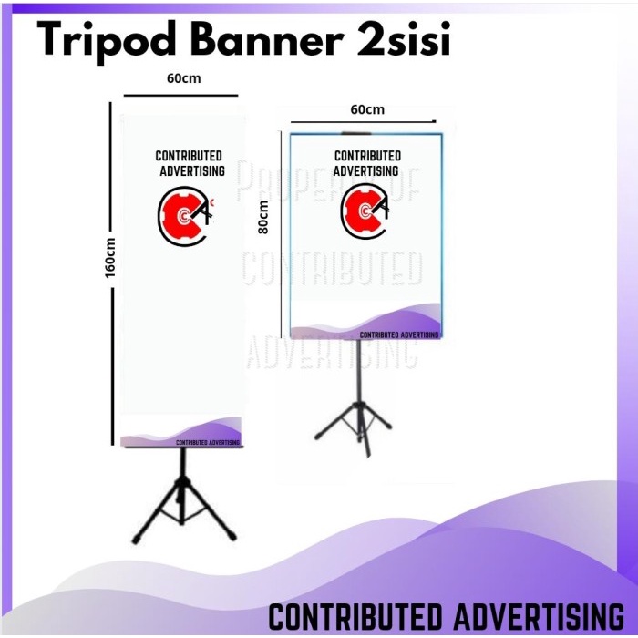 

TRIPOD BANNER STAND BANNER 2 SISI DISPLY / TIANG BANNER IKLAN PROMOSI