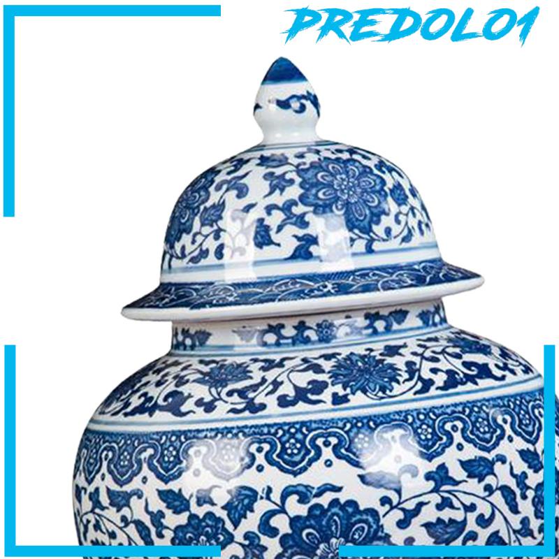 [Predolo1] Vas Toples Candi Porselen Biru Putih Untuk Perapian Pintu Masuk Ruang Tamu