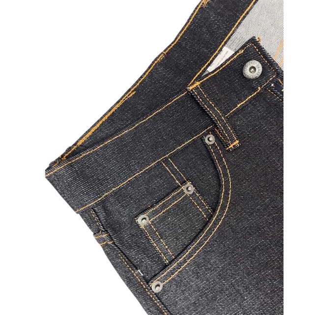 Transworld Celana Denim Selvedge 15 Oz Kaku Accent Black Indigo Art Ramon