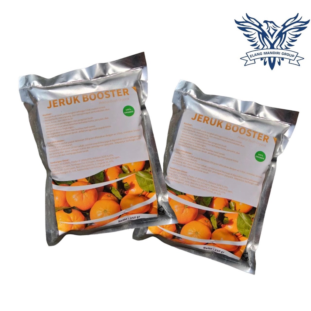 Repack Booster Jeruk 250gr Pupuk Organik Pelebat Jeruk,lemon, perangsang buah Agar Cepat Berbuah