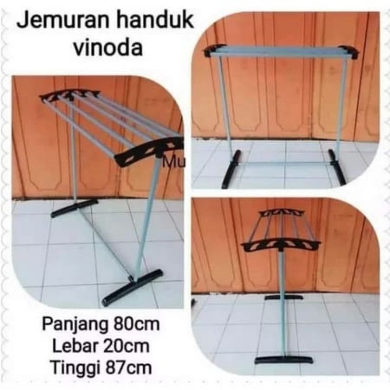 Rak Jemuran Handuk Dynamic / Vinoda / Iwama 5 pipa Biru Hijau Pink hitam Abu Jemuran Kecil Minimalis Portable Bahan Besi