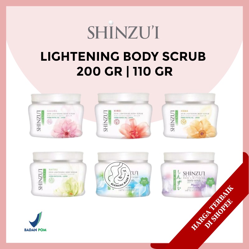 Jual Shinzui Skin Lightening Body Scrub 120gr 200gr Lulur