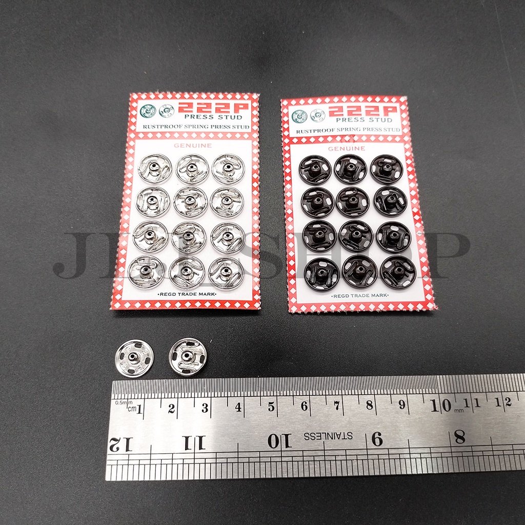 Kancing jepret /kancing cetet 222 ukuran 12MM