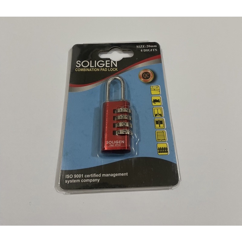 Gembok password 3 digit 20mm soligen