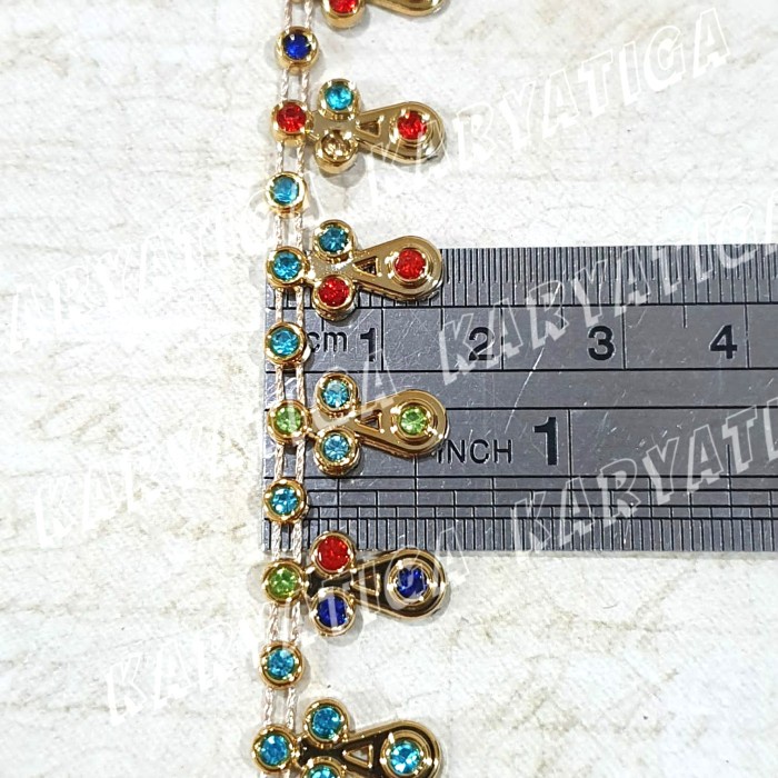 (10 Yard) Aplikasi Renteng CK Grade A Kode 132 Diamond Warna Warni