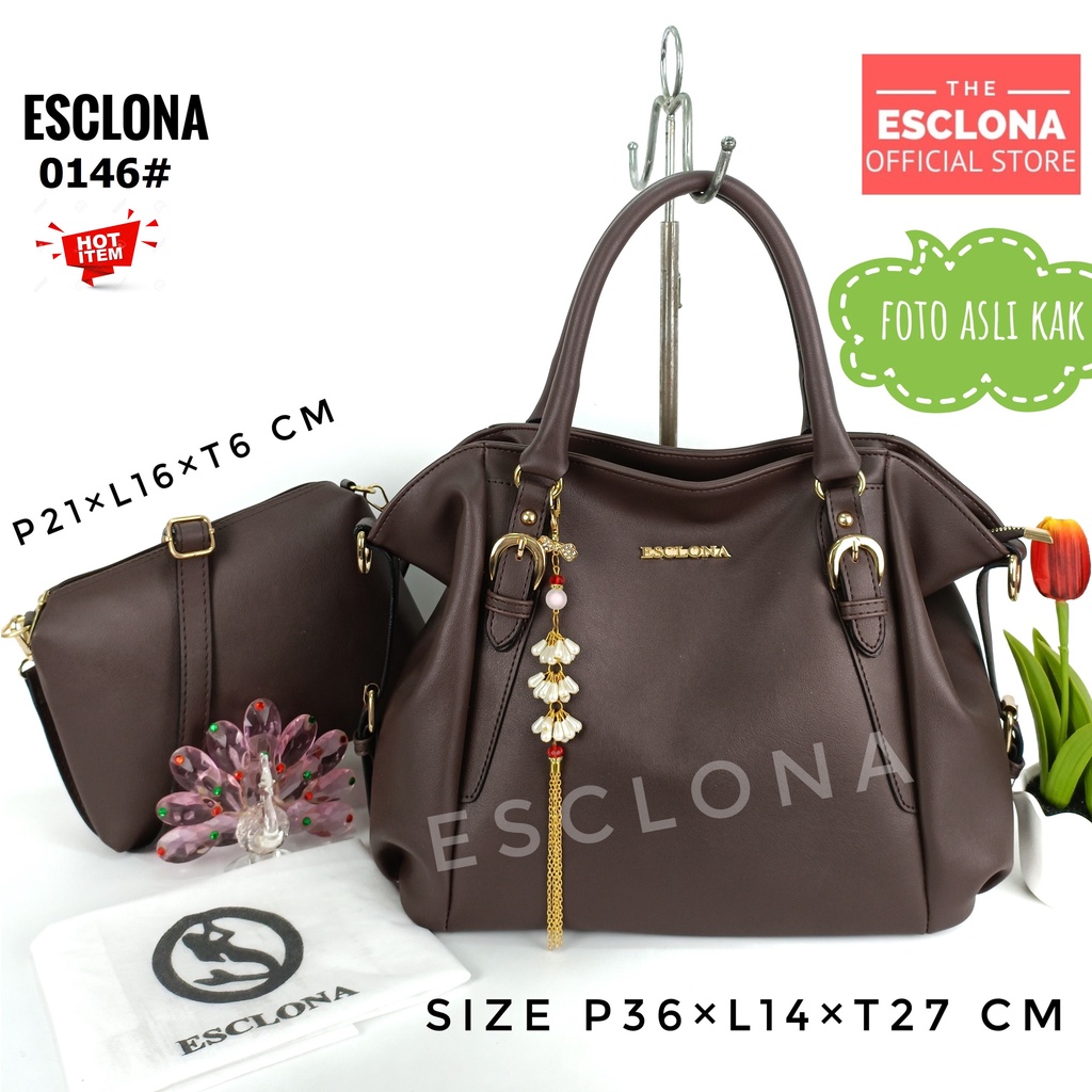 TAS WANITA ESCLONA 0146 TAS TANGAN HANDBAG TERBARU TAS CEWEK TAS BATAM MURAH TAS PEREMPUAN FASHION S2