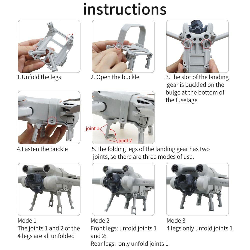 Preva Landing Gear Quick Release Aksesoris Ekspanding Extender Tinggi Badan