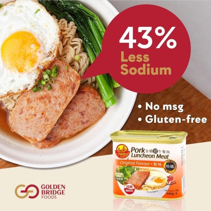 

Widyatmogrosir - Golden Bridge Pork Luncheon Meat Singapore 340G