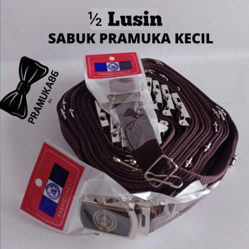 (6pcs) Sabuk Ikat Pinggang Pramuka Kecil - Sabuk Rajut Pramuka Kecil