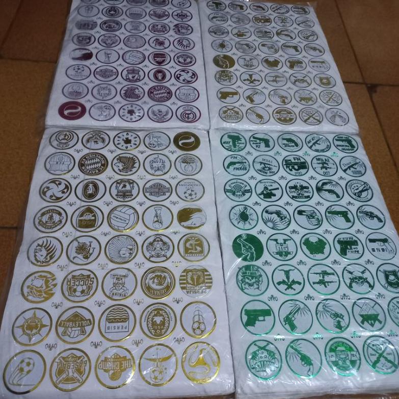 Promo 12.12 TAJOS BESI TEBAL EMAS 1LEMBAR ISI 40 PCS /MAINAN TAJOS BERKARAKTER /MAINAN TAJOS BESI TE