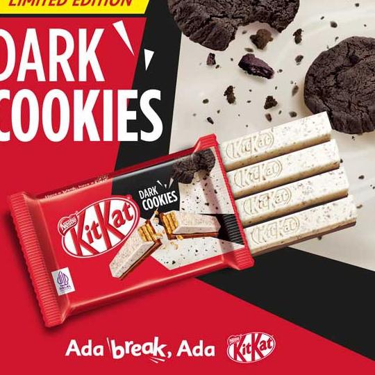 

DE9♖ KIT KAT 2F Coklat Wafer Dark Cookies 17g Bag (5pcs) Serbuuu