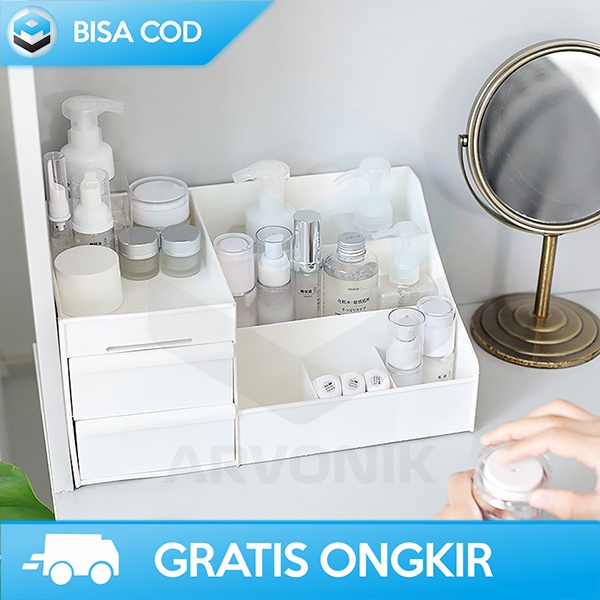 RAK ORGANIZER KOSMETIK RAK SUSUN MAKE UP SKIN CARE SIZE M PLASTIK PP
