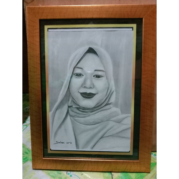lukisan wajah hitam putih (1wajah)