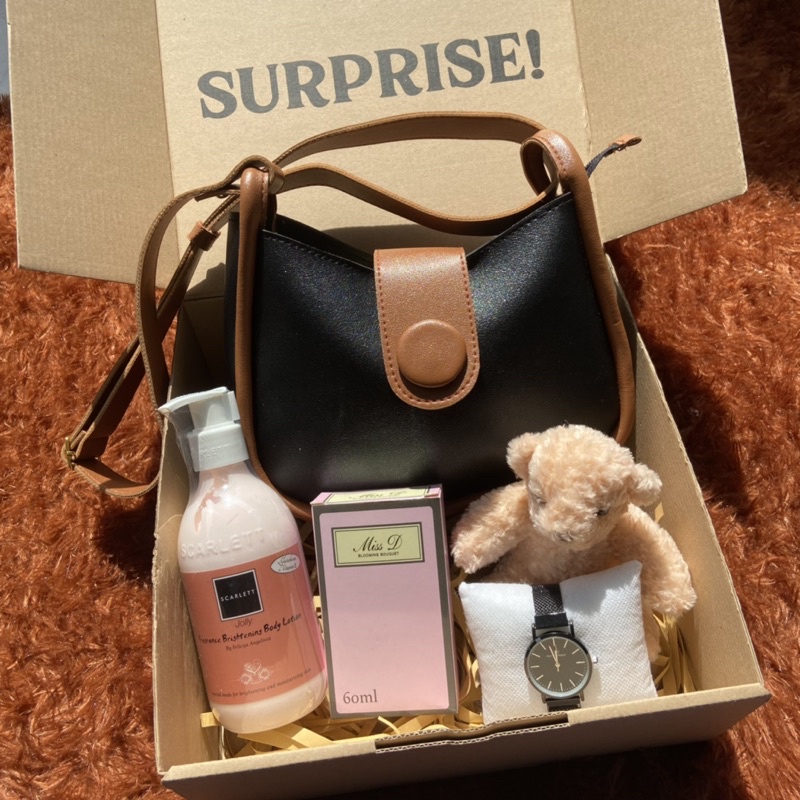 [FREE BABY GOLD] TAS 0202 GIFTBOX HAMPERS TAS SELEMPANG WANITA
