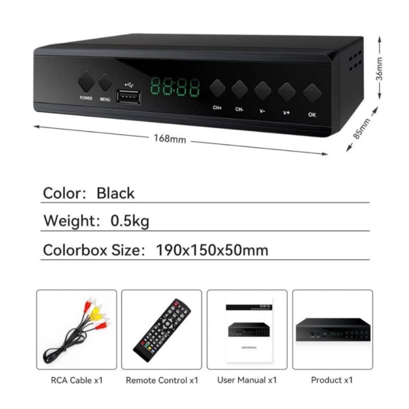 READY DVB T2 WIFI SET TOP BOX DIGITAL STB SUPER HD