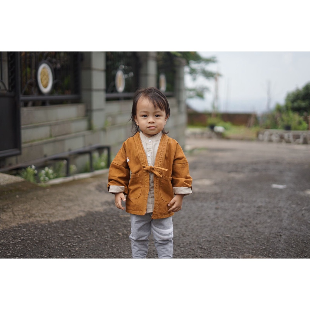 Best Seller Atasan anak laki laki perempuan kimono outer blazer jeans denim anak realpict