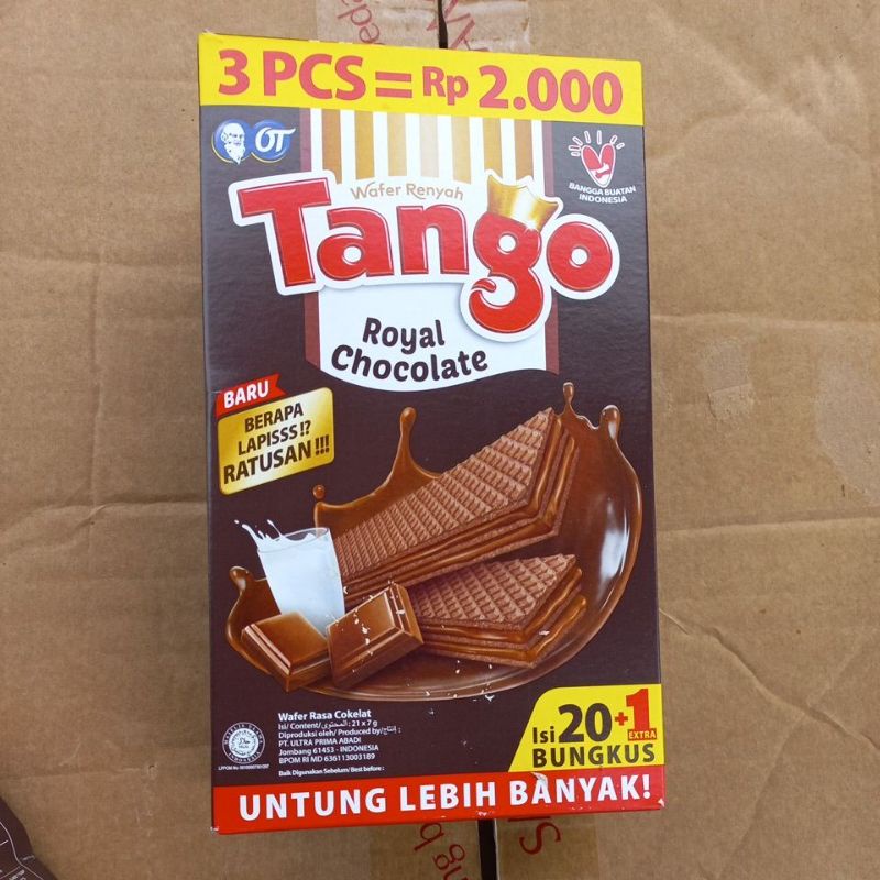 

PROMO SPESIAL TANGO WAFER COKLAT 7 GR 20+1 UNTUNG LEBIH BANYAK