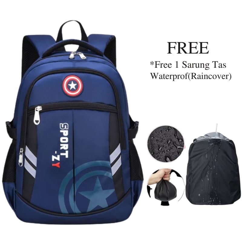 GTB - Ransel Sekolah Untuk Remaja Gadis Anak Laki-laki Hight Sccholl Escollar Tas Fashion Sport Backpack Sekolah Anak Sd Smp Sma Kuliah Ransel Multifungsi COD