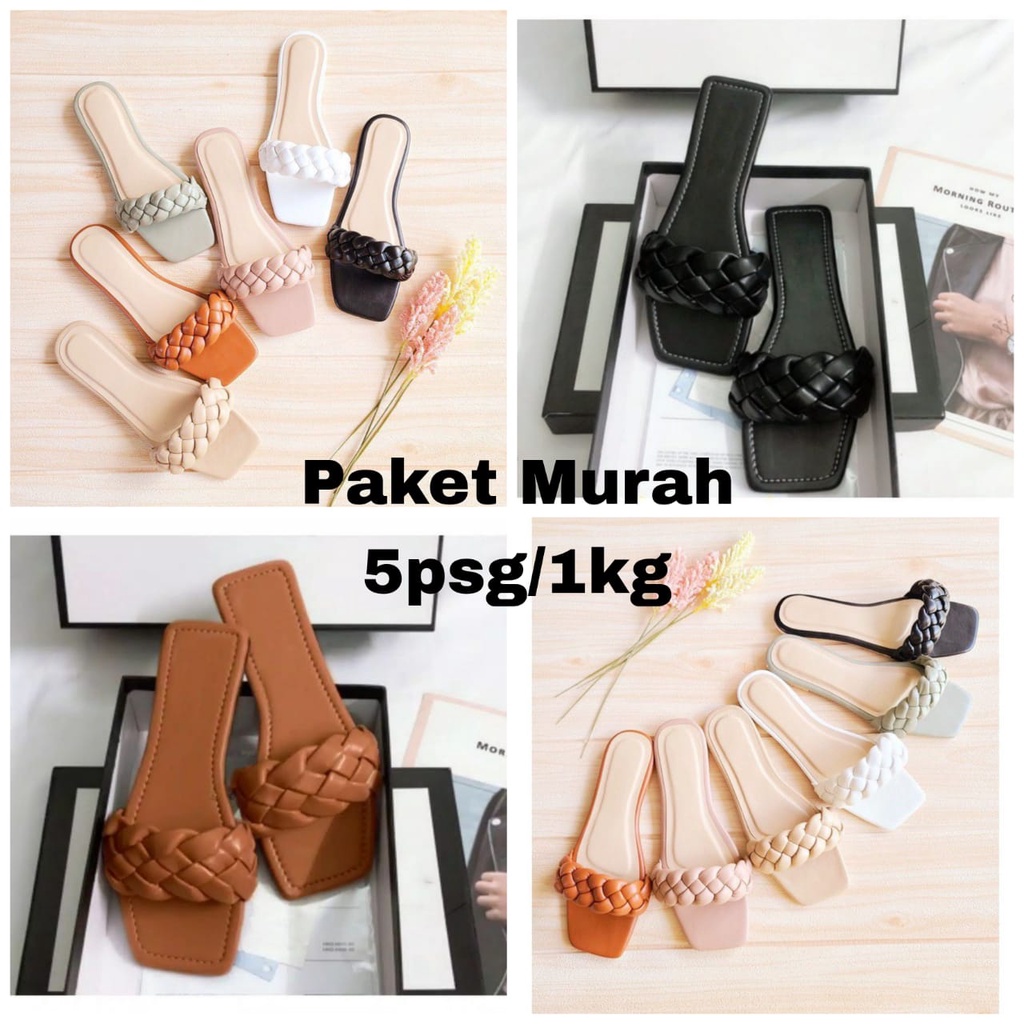 PAKET MURMER SANDAL WANITA F10 (5 PASANG/1KG)