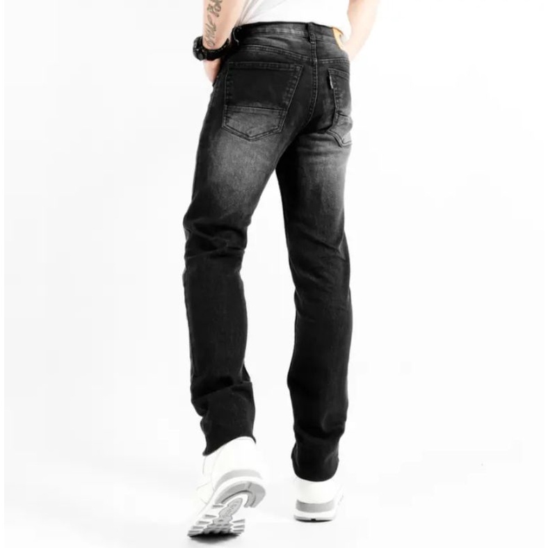 Wisdom Denim Pants Black Washed Slim Fit