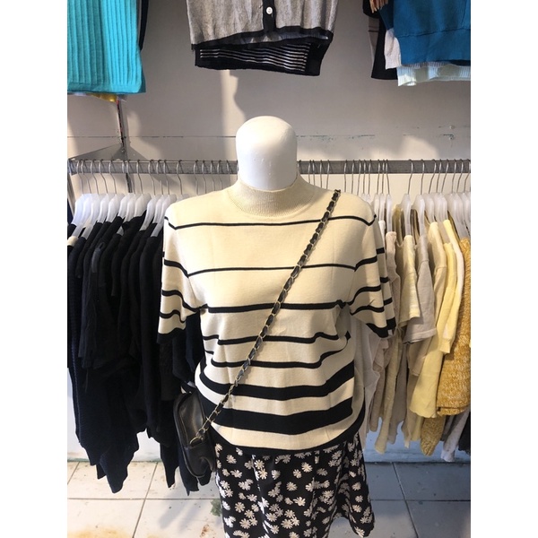 knitwear atasan lengan pendek