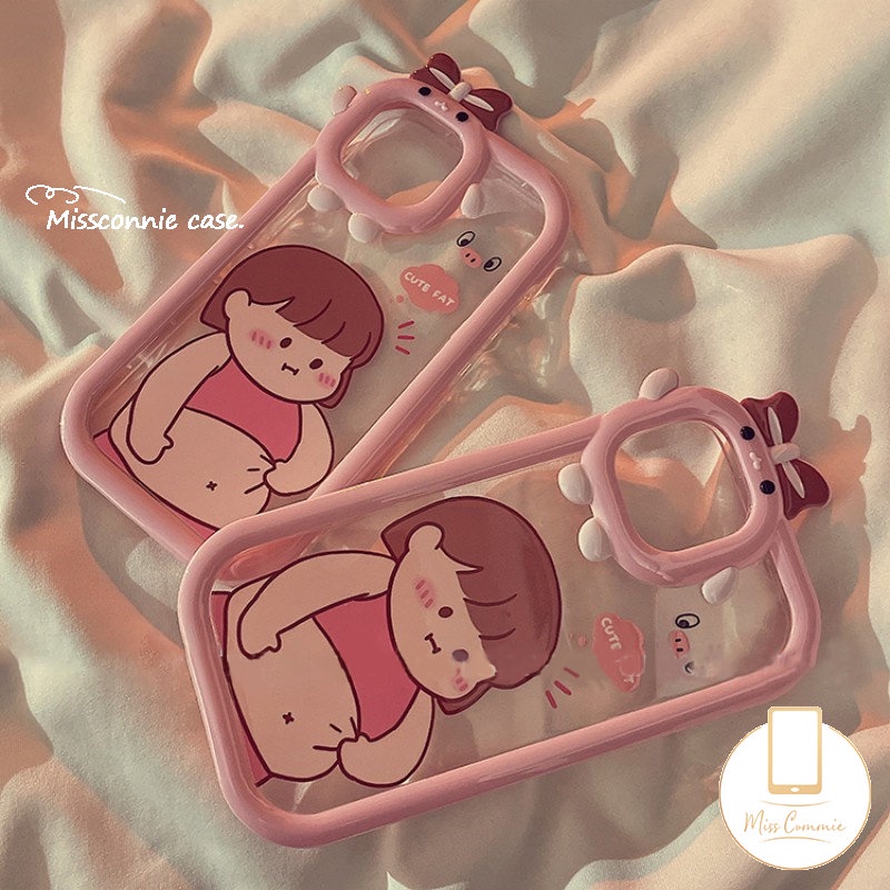 Kreatif 3D Ikatan Simpul Little Monster Lens Case Realme C25 C30 C33 C31 C35 9 9i 8i 8 C15 C25s C12 C11 C21Y 7 8Pro 5 6i 5s 5 7i 9Pro+C25Y C21 C2 C3 C17 Gadis Gemuk Lucu Soft Cover