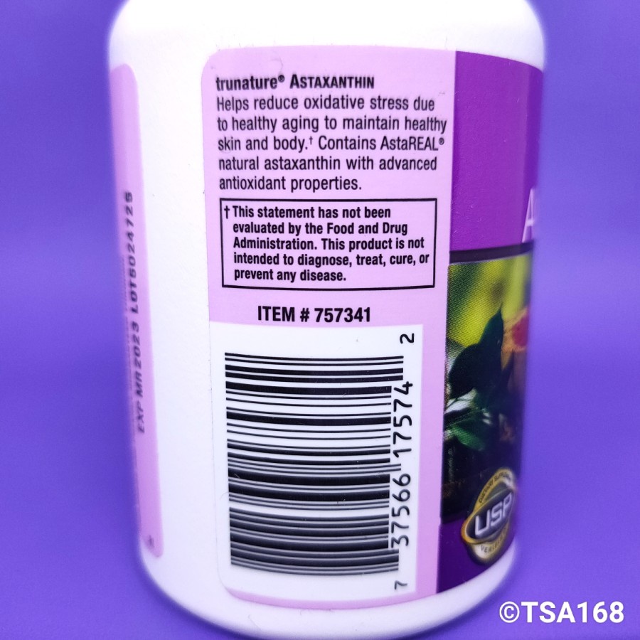 Trunature Astaxanthin 6 mg 100 Softgel King of Antioxidant &amp; Antiaging